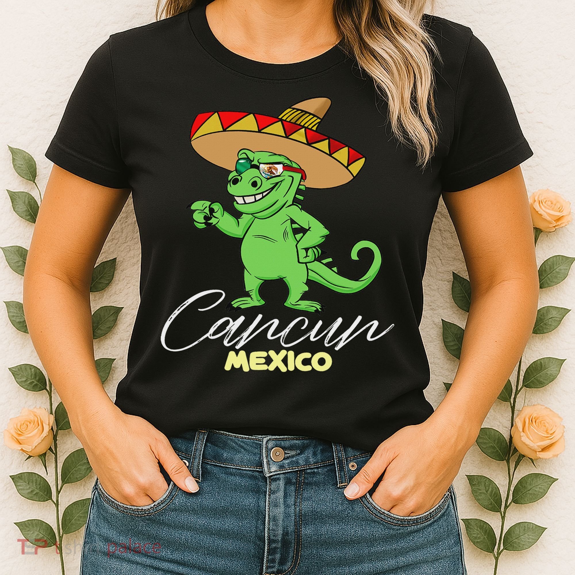 Cancun Mexico Mexican T Rex Dino Funny Cancun Women's T-Shirt