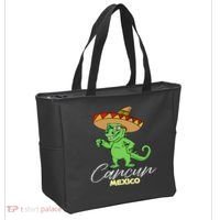 Cancun Mexico Mexican T Rex Dino Funny Cancun Tote Bag thumb 2