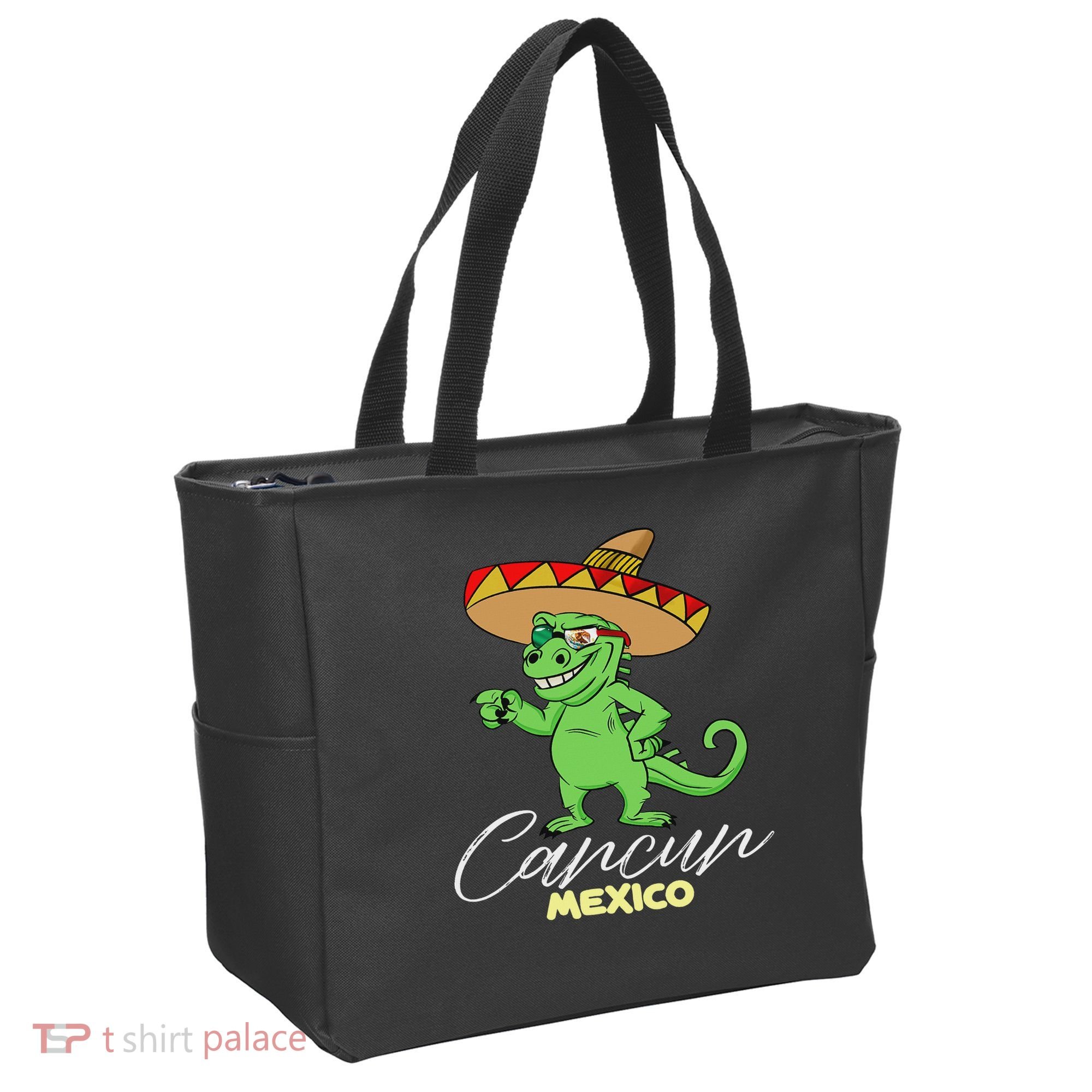 Cancun Mexico Mexican T Rex Dino Funny Cancun Tote Bag
