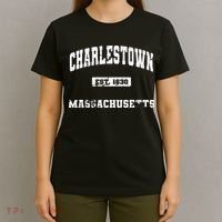 Charlestown Massachusetts MA State Vintage Athletic Style T-Shirt thumb 4