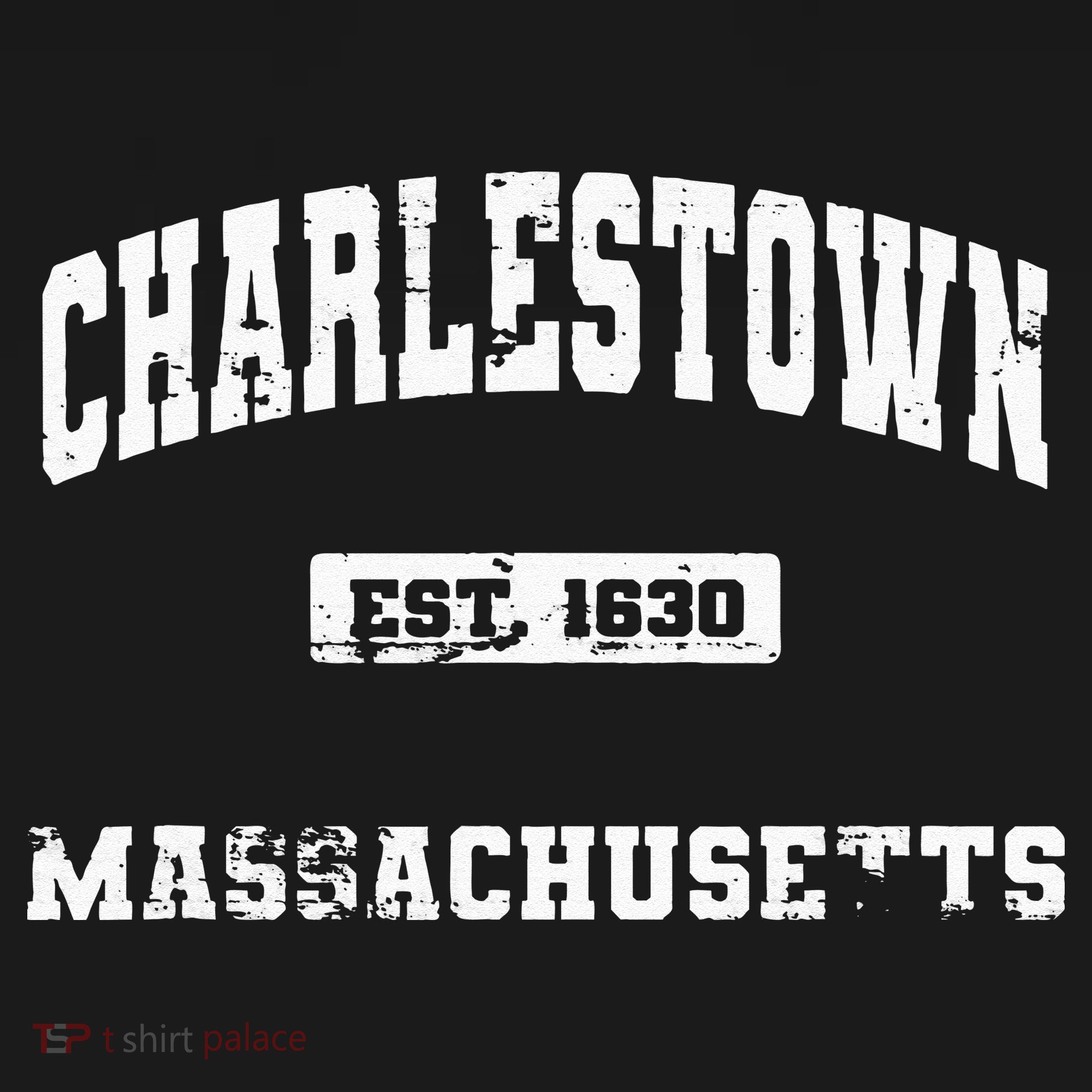 Charlestown Massachusetts MA State Vintage Athletic Style T-Shirt