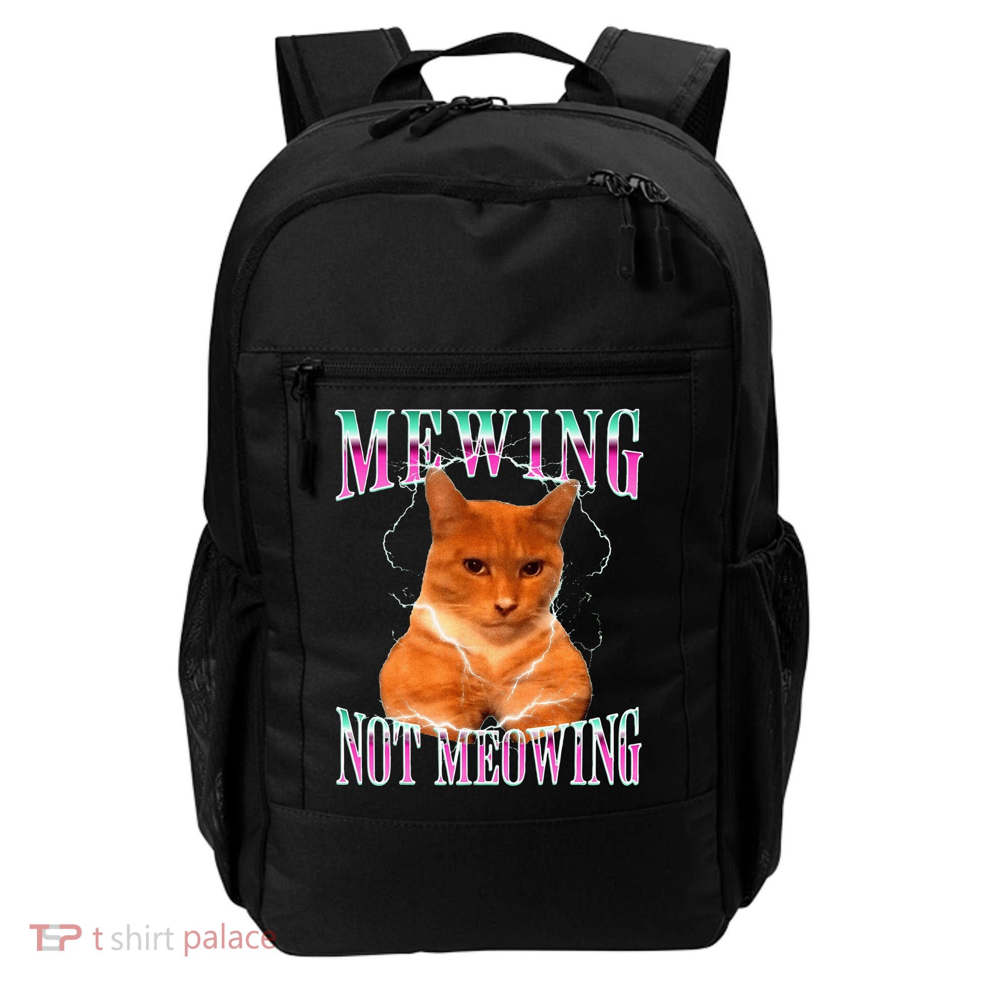 Cat Mewing Meme Mewing Not Meowing Backpack