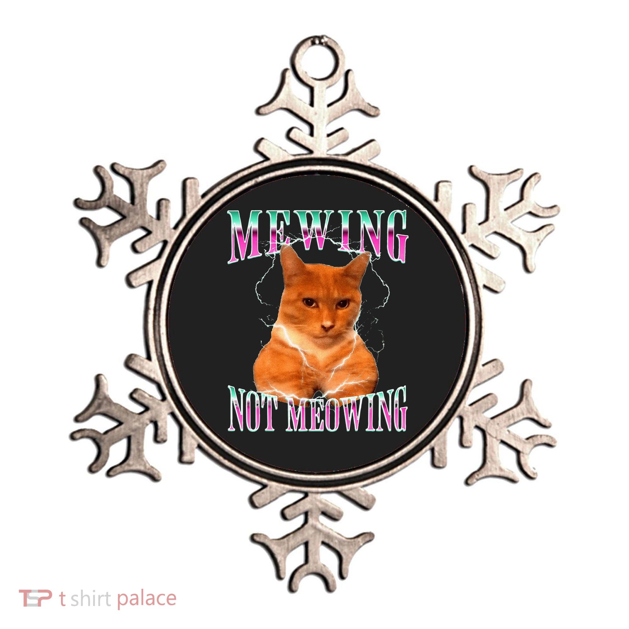 Cat Mewing Meme Mewing Not Meowing Ornament