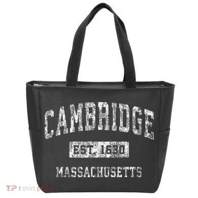 Cambridge Massachusetts Ma Vintage Established Tote Bag