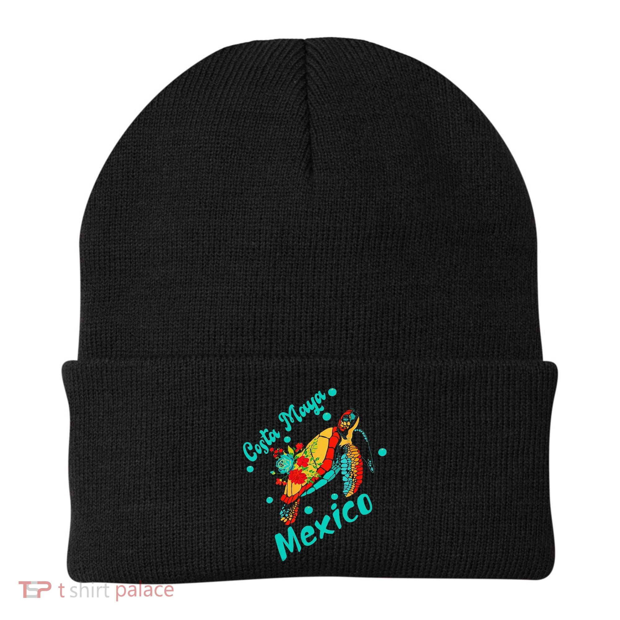 Costa Maya Mexico Turtle Sea Tropical Souvenir Travel Beanie