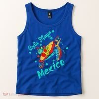Costa Maya Mexico Turtle Sea Tropical Souvenir Travel Tank Top thumb 2