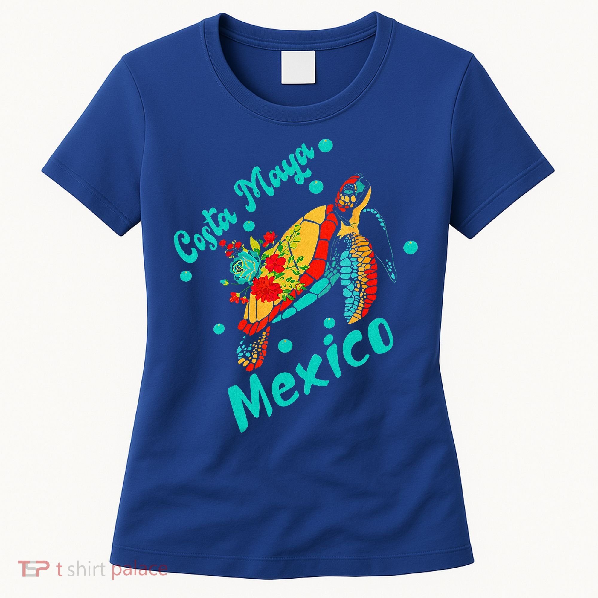 Costa Maya Mexico Turtle Sea Tropical Souvenir Travel Women's T-Shirt