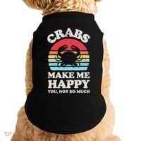 Crabs Make Me Happy Crab Sea Animal Seafood Lover Retro Men Doggie Tank thumb 0