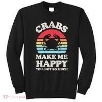 Crabs Make Me Happy Crab Sea Animal Seafood Lover Retro Men Sweatshirt thumb 0