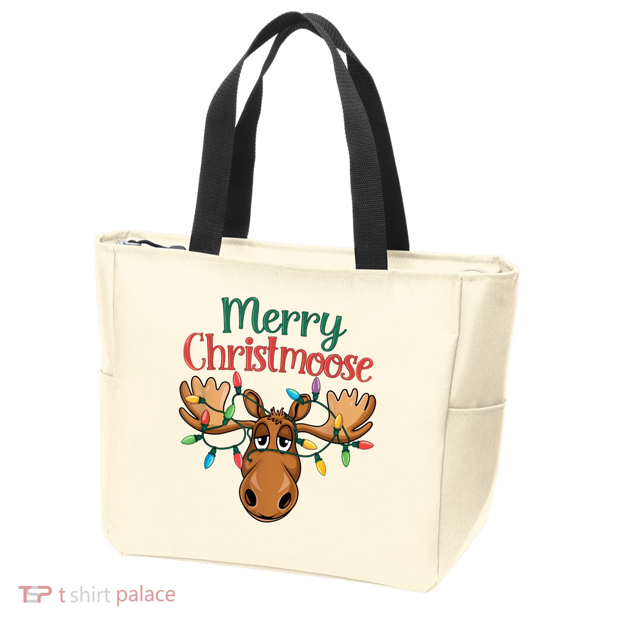Christmas Moose Merry Christmoose Tote Bag