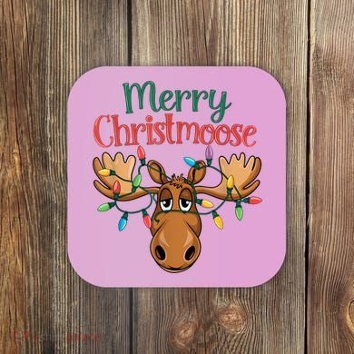 Christmas Moose Merry Christmoose Coaster