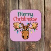 Christmas Moose Merry Christmoose Coaster thumb 0