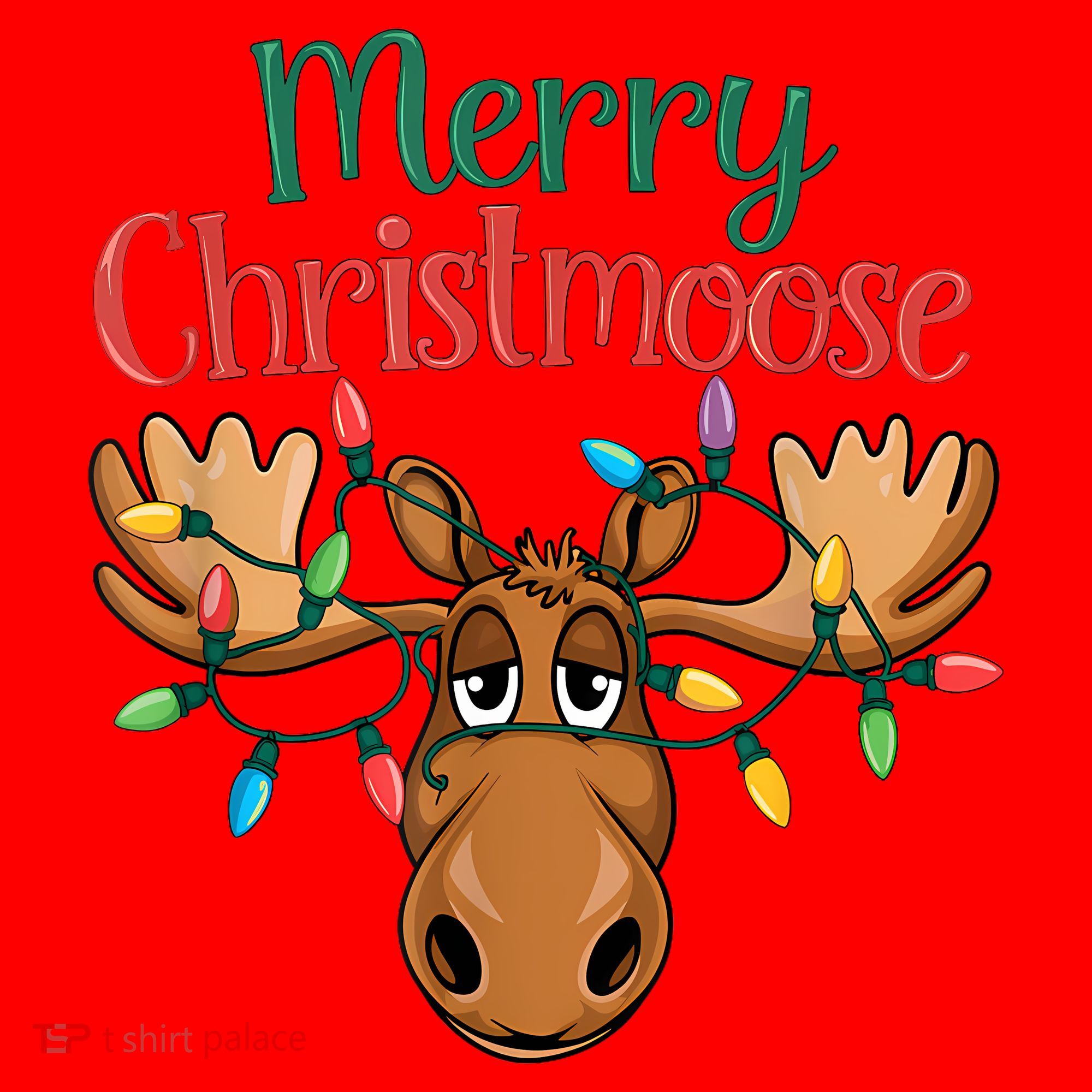Christmas Moose Merry Christmoose Santa Hat