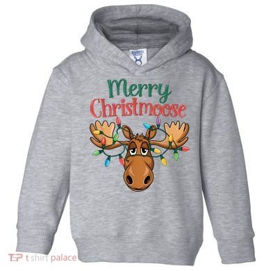 Christmas Moose Merry Christmoose Toddler Hoodie