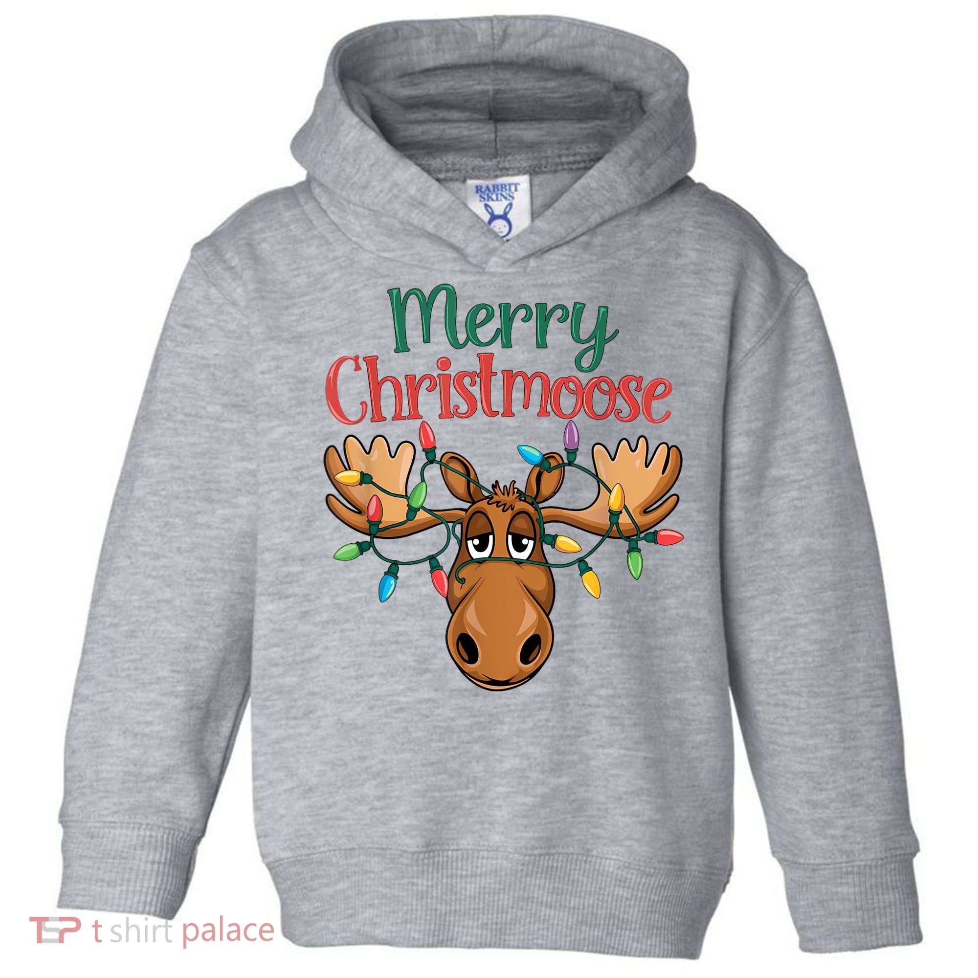 Christmas Moose Merry Christmoose Toddler Hoodie