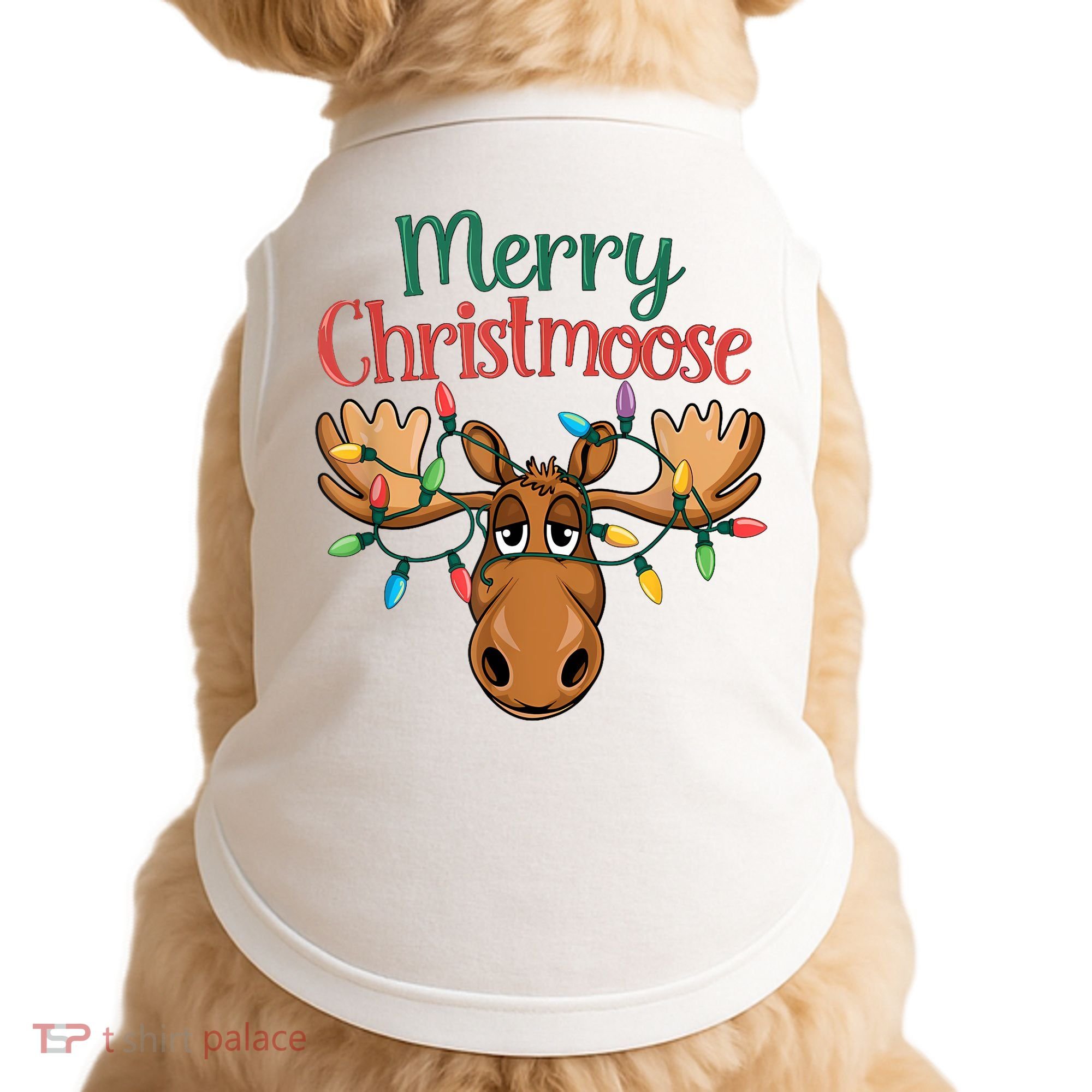 Christmas Moose Merry Christmoose Doggie Tank