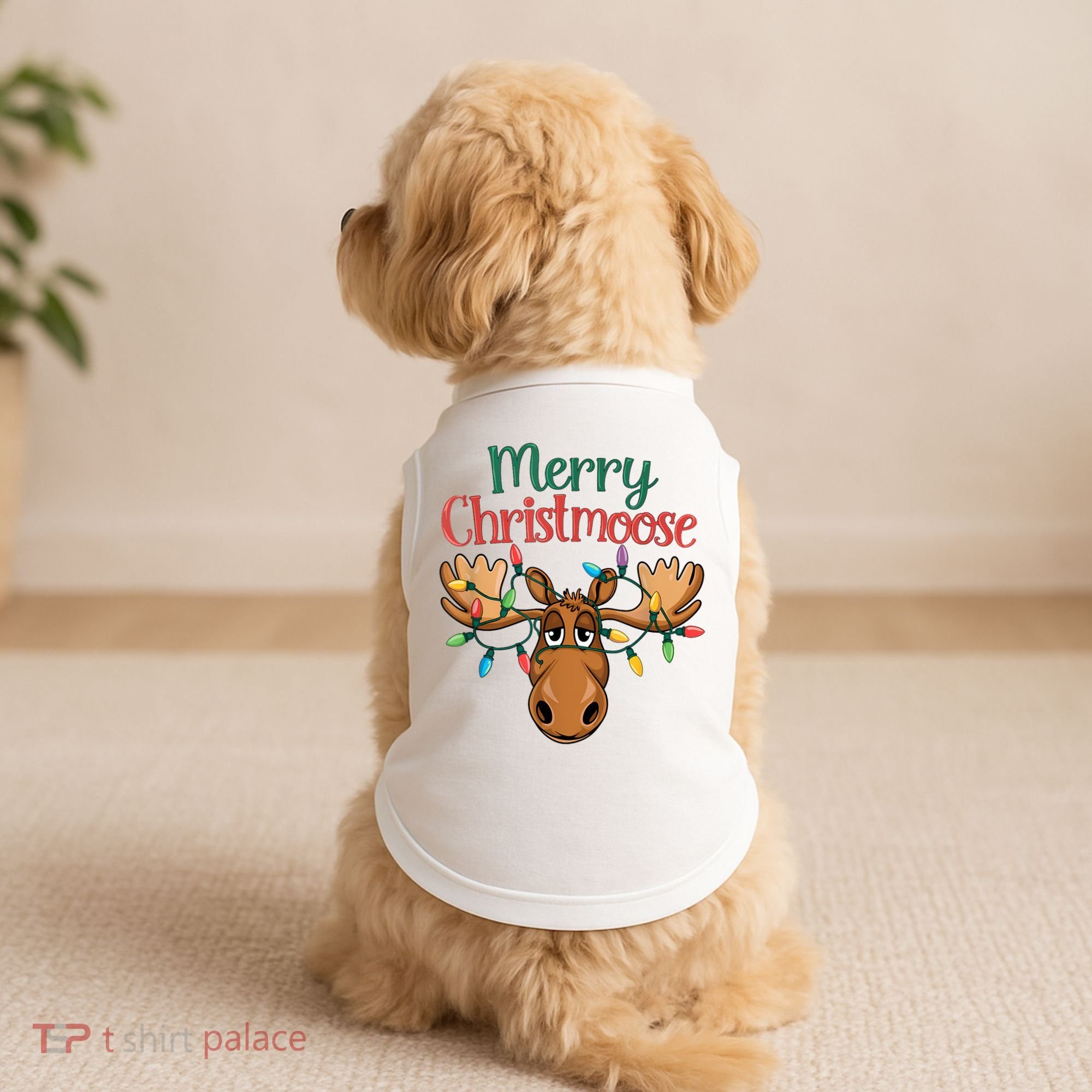 Christmas Moose Merry Christmoose Doggie Tank