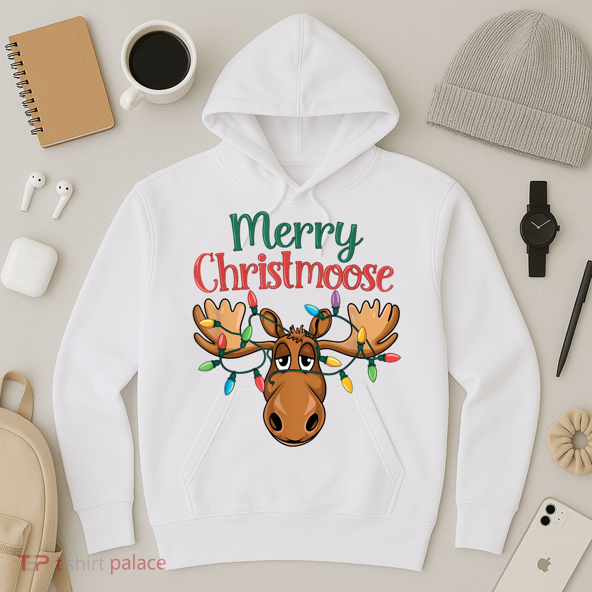 Christmas Moose Merry Christmoose Hoodie