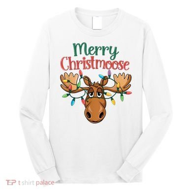 Christmas Moose Merry Christmoose Long Sleeve Shirt