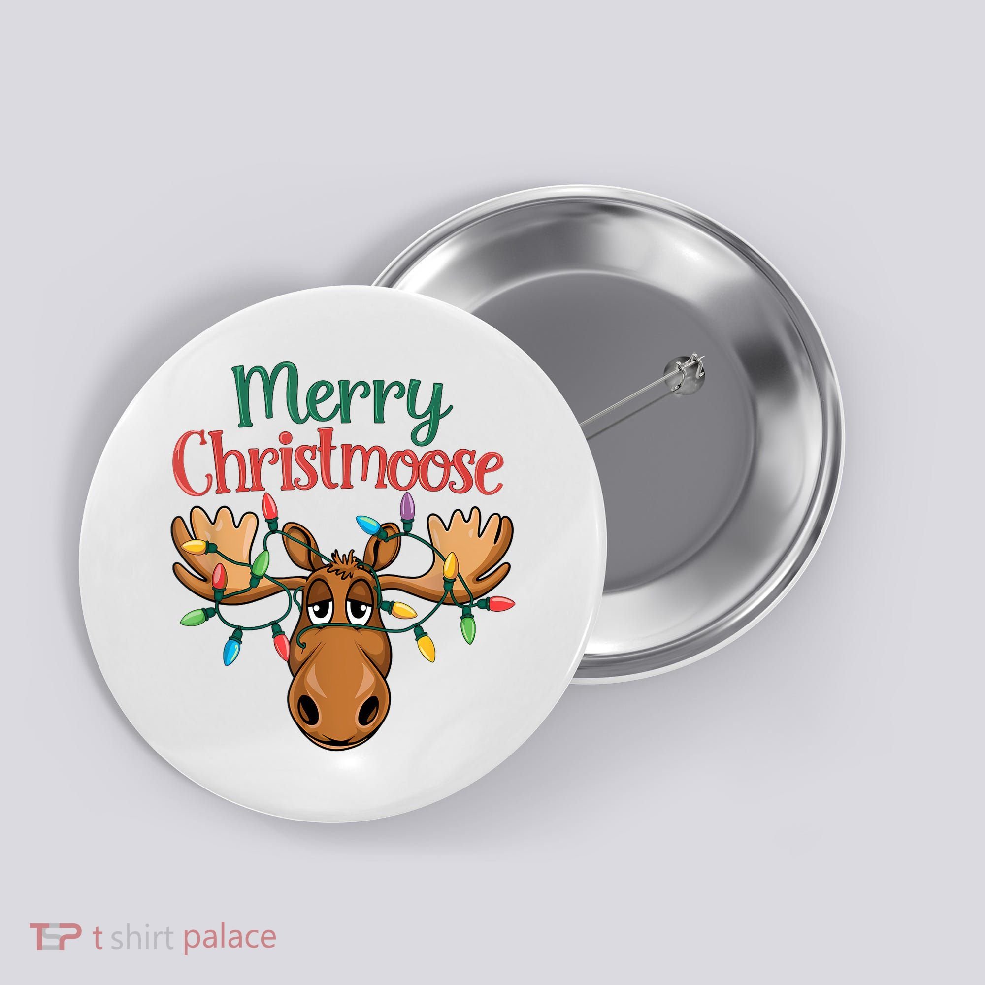 Christmas Moose Merry Christmoose Button