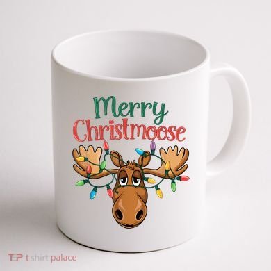 Christmas Moose Merry Christmoose Coffee Mug back