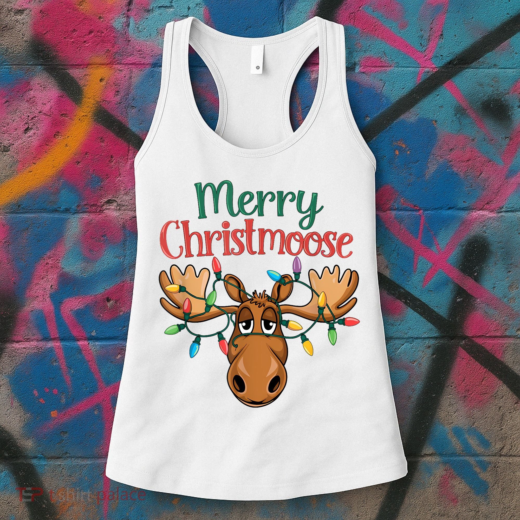 Christmas Moose Merry Christmoose Women's Tank Top
