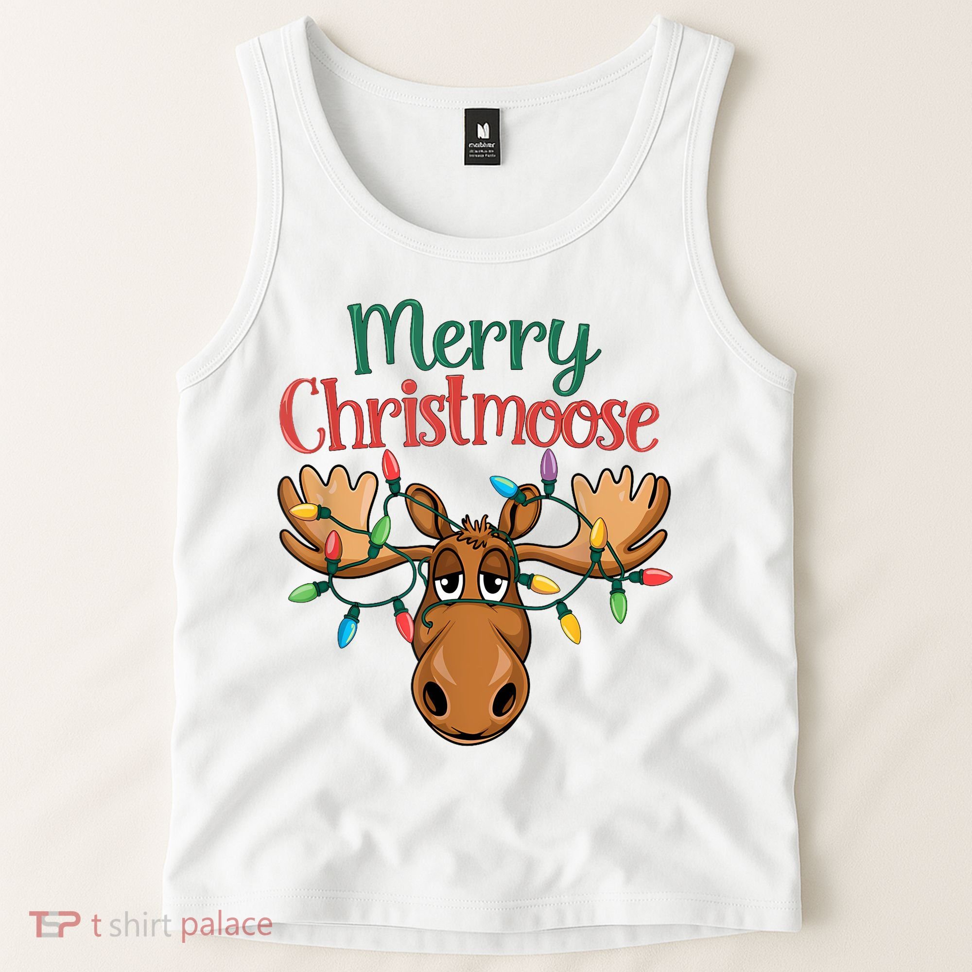 Christmas Moose Merry Christmoose Tank Top