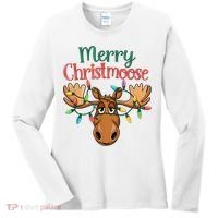 Christmas Moose Merry Christmoose Women's Long Sleeve Shirt thumb 0