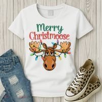 Christmas Moose Merry Christmoose Women's T-Shirt thumb 3