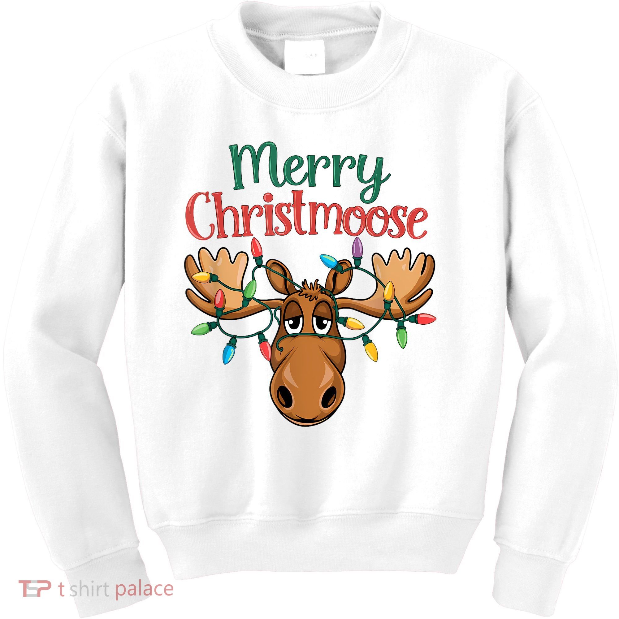 Christmas Moose Merry Christmoose Kids Sweatshirt