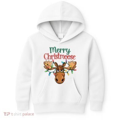 Christmas Moose Merry Christmoose Kids Hoodie