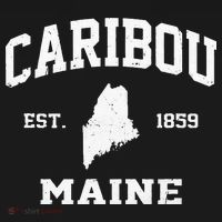 Caribou Maine ME Vintage State Athletic Style T-Shirt thumb 7