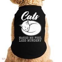 Cats Makes Me Feel Less Murdery Doggie Tank thumb 0