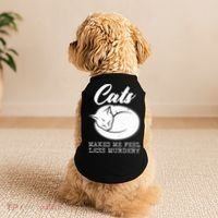 Cats Makes Me Feel Less Murdery Doggie Tank thumb 2