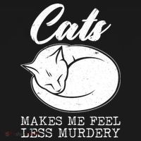 Cats Makes Me Feel Less Murdery Doggie Tank thumb 4