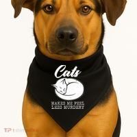 Cats Makes Me Feel Less Murdery USA-Made Doggie Bandana thumb 1