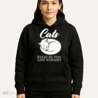 Cats Makes Me Feel Less Murdery Hoodie thumb 5