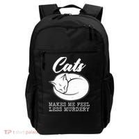 Cats Makes Me Feel Less Murdery Backpack thumb 0