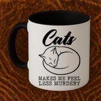 Cats Makes Me Feel Less Murdery Coffee Mug thumb 2