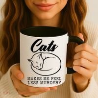 Cats Makes Me Feel Less Murdery Coffee Mug thumb 3