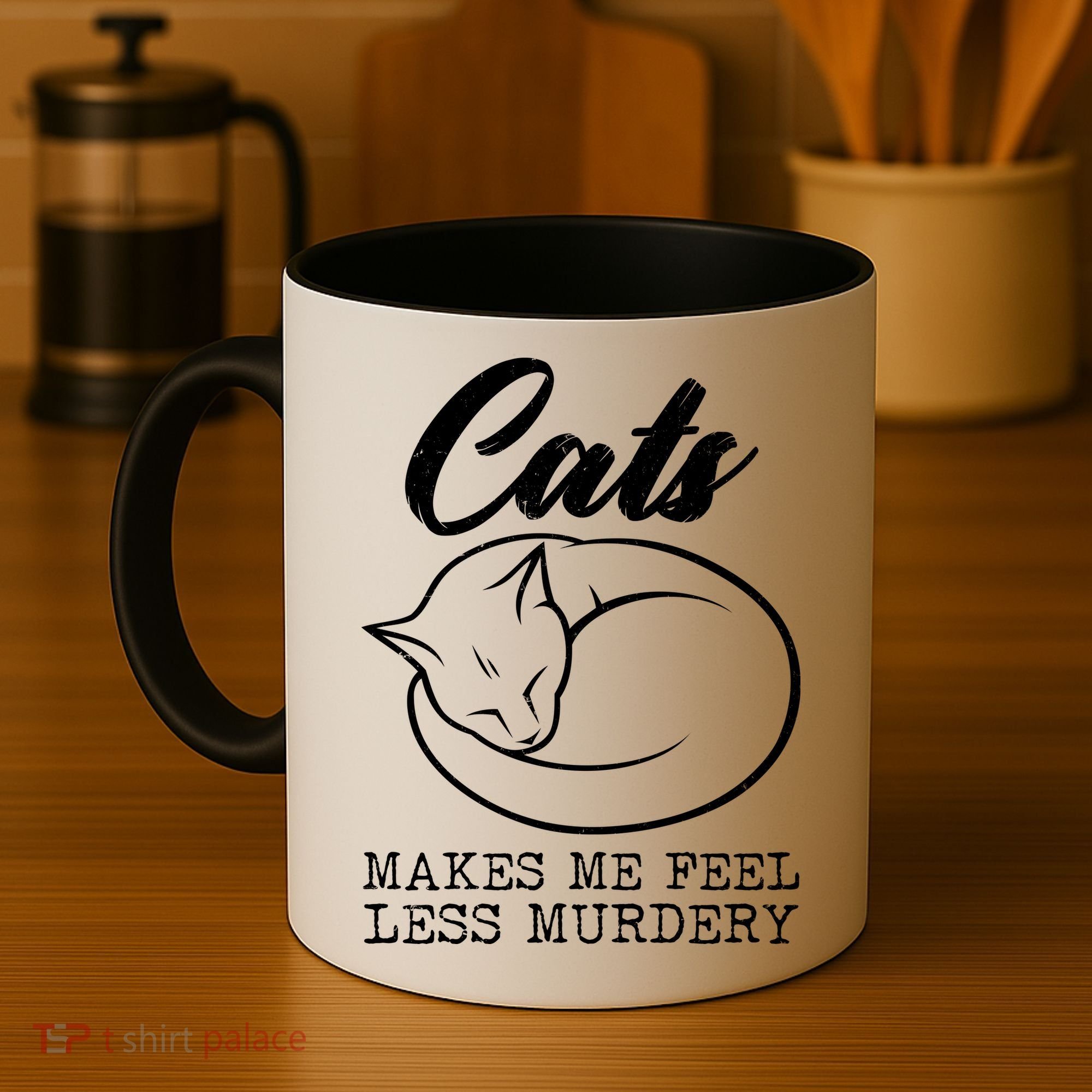 Cats Makes Me Feel Less Murdery Coffee Mug