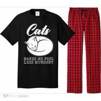 Cats Makes Me Feel Less Murdery Pajama Set thumb 0