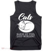 Cats Makes Me Feel Less Murdery Tank Top thumb 0