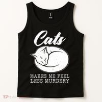 Cats Makes Me Feel Less Murdery Tank Top thumb 2