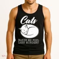 Cats Makes Me Feel Less Murdery Tank Top thumb 3