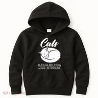 Cats Makes Me Feel Less Murdery Kids Hoodie thumb 0