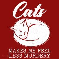 Cats Makes Me Feel Less Murdery Long Sleeve Shirt thumb 2