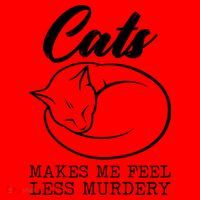 Cats Makes Me Feel Less Murdery Santa Hat thumb 1