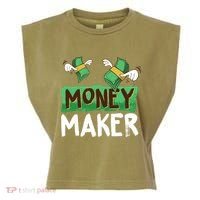 Classic Money Maker Rich Man Rules Dollars Business Gift Garment-Dyed Women's Muscle Tee thumb 0
