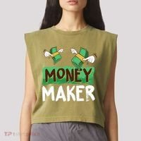 Classic Money Maker Rich Man Rules Dollars Business Gift Garment-Dyed Women's Muscle Tee thumb 2
